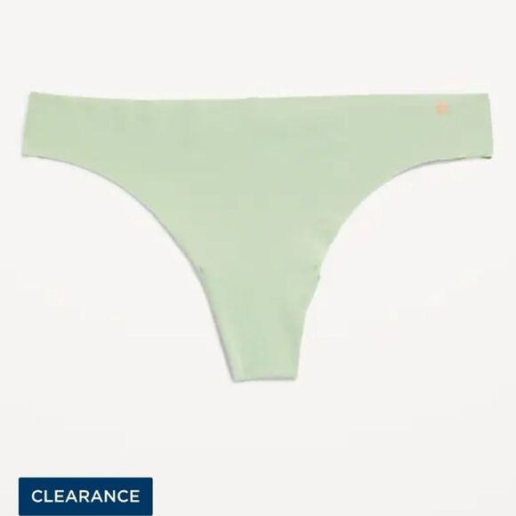 Old navy 2x size Light Green Seamless Thong Low-Rise No-Show panty womens soft - Picture 3 of 10